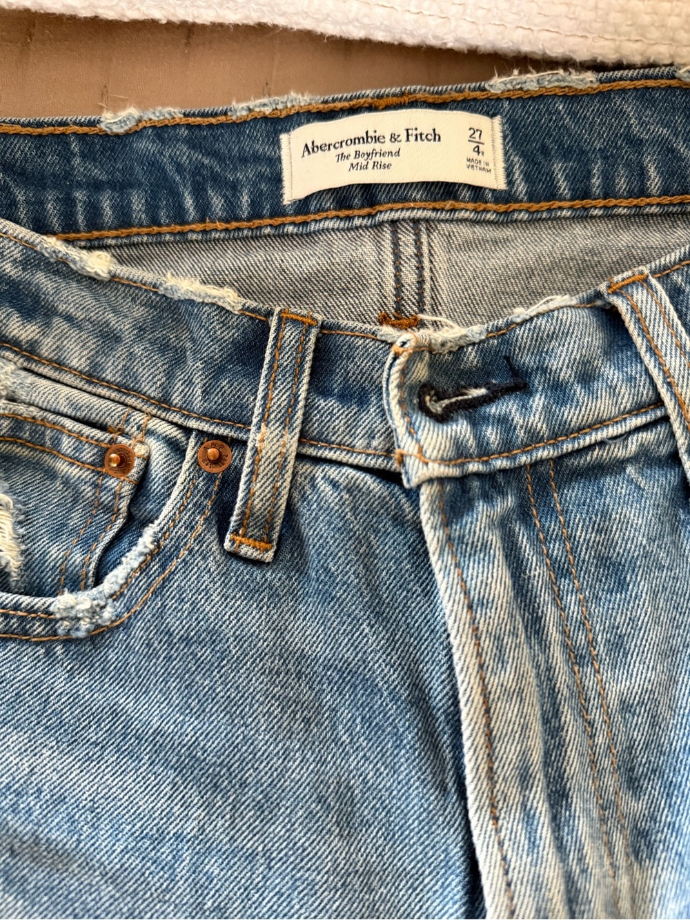 Abercrombie & Fitch Light Blue Boyfriend Jeans